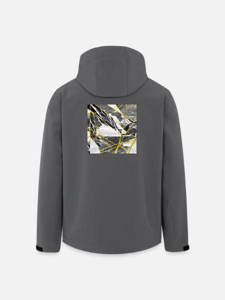 Marble Black Gold Geometric texture - Men’s Recycled Softshell Jacket by Stanley/Stella - black