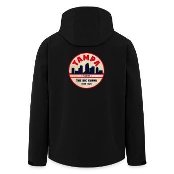 Tampa Big Guava Skyline Vintage - Recycelte Männer Softshell-Jacke von Stanley/Stella - Schwarz - Hinten - AI Model Male 185 light (185cm)
