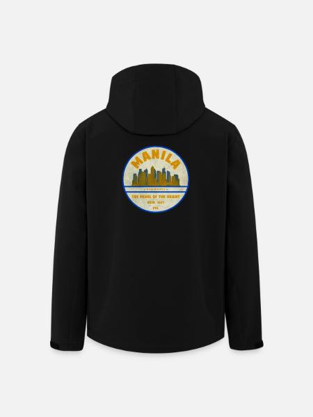Manila Skyline – Perle des Orients - Recycelte Männer Softshell-Jacke von Stanley/Stella - Schwarz