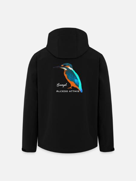 Isfugl, videnskabeligt / tysk navn - Stanley/Stella herre softshelljakke i genanvendt polyester - sort