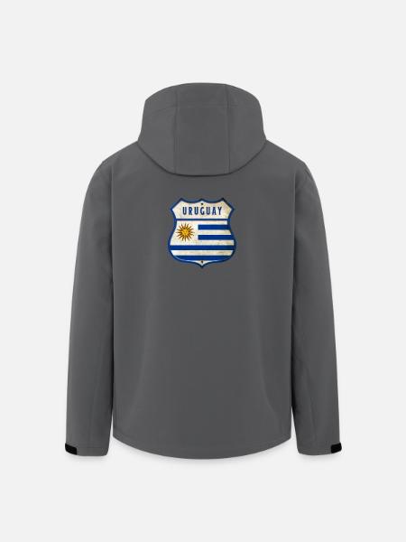 Uruguay flag coat of arms design - Men’s Recycled Softshell Jacket by Stanley/Stella - black