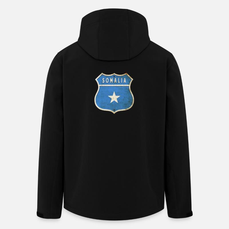 Somalia Wappen Flaggen Design - Recycelte Männer Softshell-Jacke von Stanley/Stella - Schwarz
