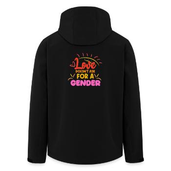 Partenariat homosexuel Déclaration LGBT - Veste softshell homme en polyester recyclé Stanley/Stella - noir - Dos - AI Model Male 185 light (185cm)