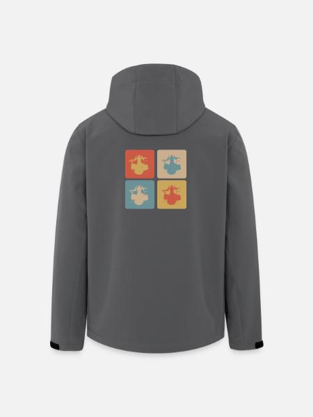 drum design - Men’s Recycled Softshell Jacket by Stanley/Stella - black