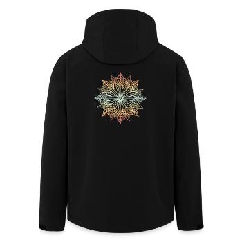 Mandala - Veste softshell homme en polyester recyclé Stanley/Stella - noir - Dos - AI Model Male 185 light (185cm)