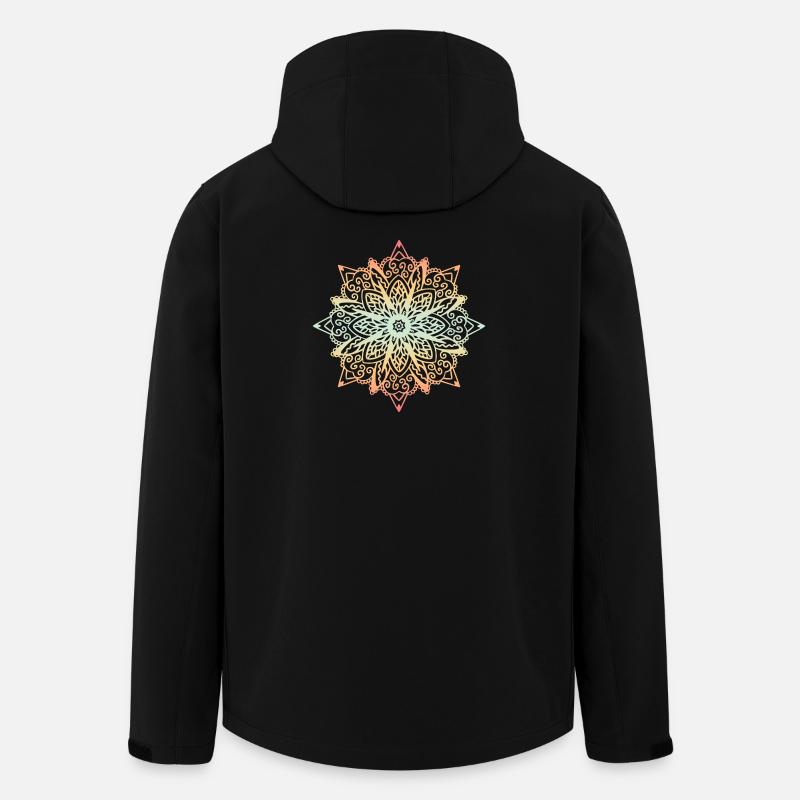 Mandala - Recycelte Männer Softshell-Jacke von Stanley/Stella - Schwarz