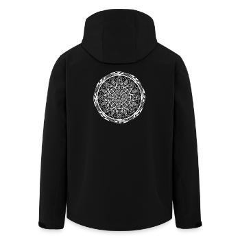 Mandala - Men’s Recycled Softshell Jacket by Stanley/Stella - black - Back - AI Model Male 185 light (185cm)
