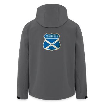 Edinburgh Schottland Wappen Flaggen Design - Recycelte Männer Softshell-Jacke von Stanley/Stella - Schwarz - Hinten - AI Model Male 185 light (185cm)