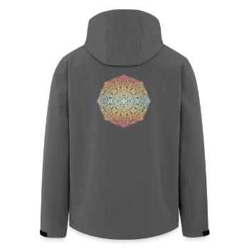 Mandala - Recycelte Männer Softshell-Jacke von Stanley/Stella - Anthrazit - Hinten - AI Model Male 185 light (185cm)
