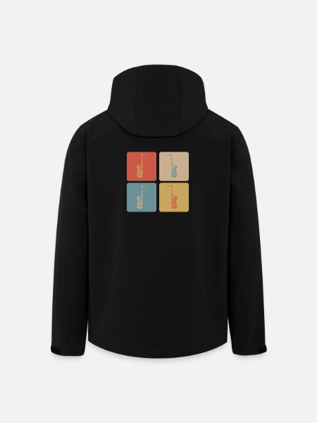 Saxophone design - Men’s Recycled Softshell Jacket by Stanley/Stella - black