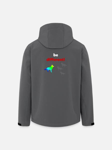 tolle Hundesprüche, Be Different - Recycelte Männer Softshell-Jacke von Stanley/Stella - Schwarz
