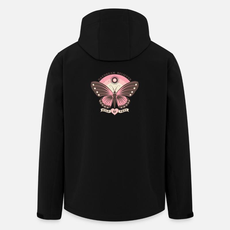 Boho Style Schmetterling - Recycelte Männer Softshell-Jacke von Stanley/Stella - Schwarz