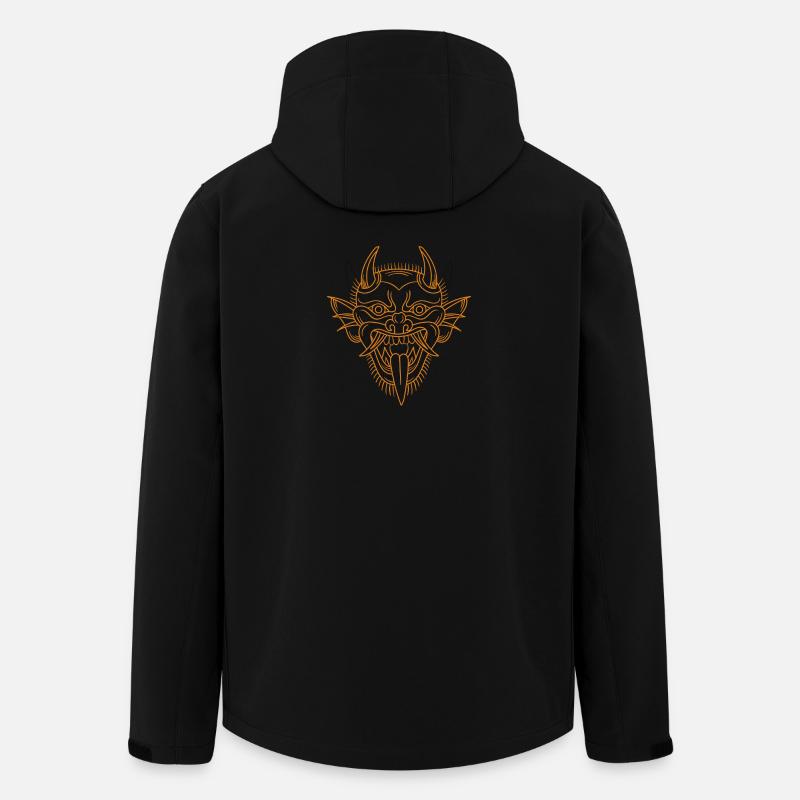 Teufel - Recycelte Männer Softshell-Jacke von Stanley/Stella - Schwarz