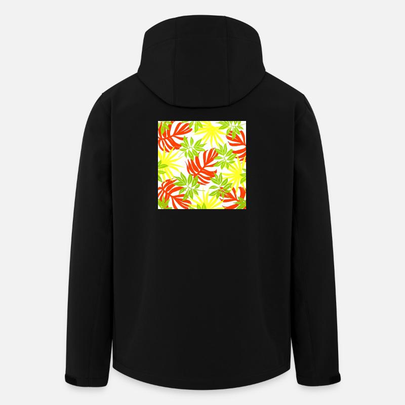 palmenblätter, exotisches Pflanzenmuster - Recycelte Männer Softshell-Jacke von Stanley/Stella - Schwarz