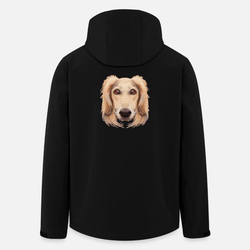 schöne hündchen prints, saluki - Recycelte Männer Softshell-Jacke von Stanley/Stella - Schwarz