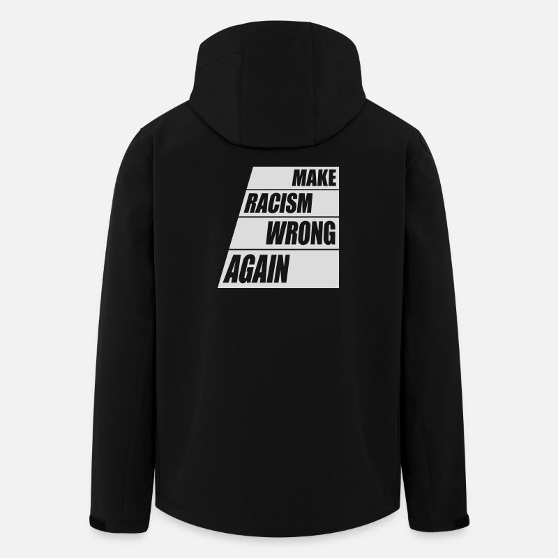 make racism wrong again - Men’s Recycled Softshell Jacket by Stanley/Stella - black