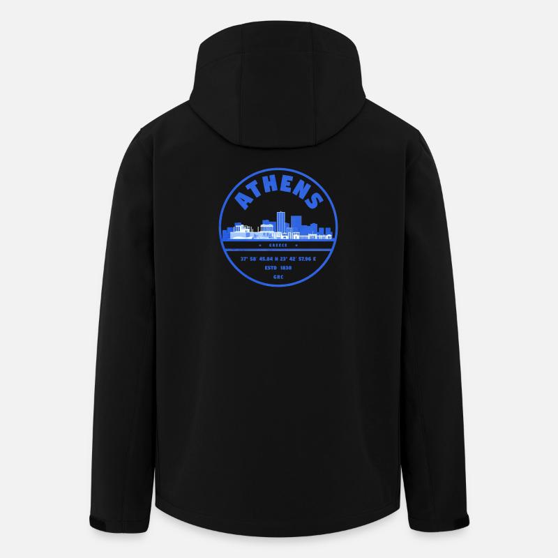 Timbre de la Skyline d’Athènes - Veste softshell homme en polyester recyclé Stanley/Stella - noir