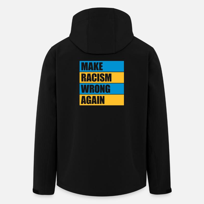 make racism wrong again - Men’s Recycled Softshell Jacket by Stanley/Stella - black