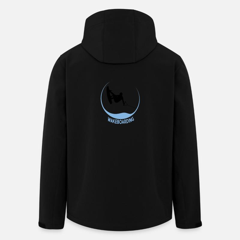 wakeboarding - Veste softshell homme en polyester recyclé Stanley/Stella - noir