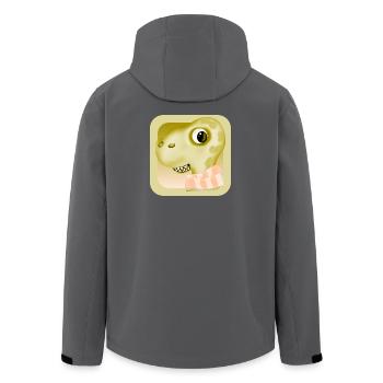 Dinosaur fever sore throat WINTER COLD - Men’s Recycled Softshell Jacket by Stanley/Stella - anthracite - Back - AI Model Male 185 light (185cm)