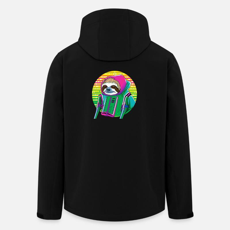 Cyber punk Sloth - style Ukiyo-e. - Veste softshell homme en polyester recyclé Stanley/Stella - noir