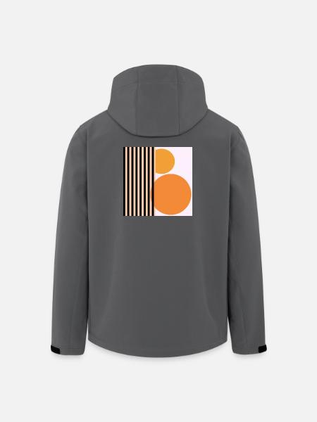 RETRO GEOMETRY - ABSTRACT ART - Men’s Recycled Softshell Jacket by Stanley/Stella - black