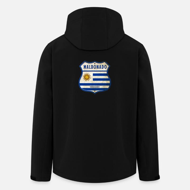 Maldonado Uruguay Vintage Design - Recycelte Männer Softshell-Jacke von Stanley/Stella - Schwarz