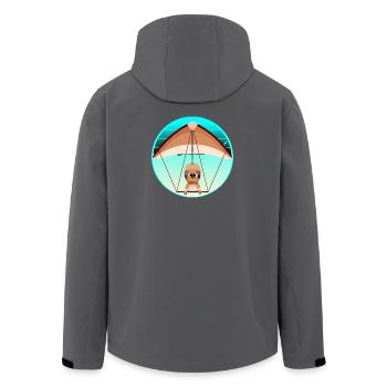 Drachenfliegen - Englische Bulldogge - LUFTSPORT - Recycelte Männer Softshell-Jacke von Stanley/Stella - Schwarz - Hinten - AI Model Male 185 light (185cm)
