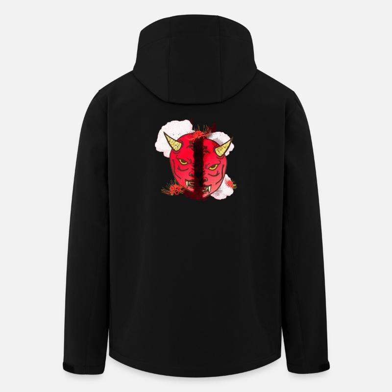 spinnen lilien, oni maske hälften - Recycelte Männer Softshell-Jacke von Stanley/Stella - Schwarz