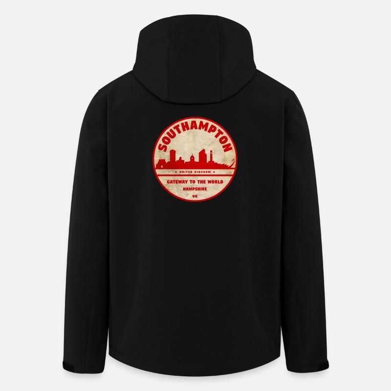 Southampton Skyline Badge - Men’s Recycled Softshell Jacket by Stanley/Stella - black
