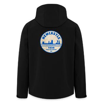Newcastle Toon Skyline Abzeichen - Recycelte Männer Softshell-Jacke von Stanley/Stella - Schwarz - Hinten - AI Model Male 185 light (185cm)