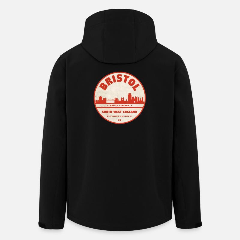 Bristol Skyline Retro Emblem - Recycelte Männer Softshell-Jacke von Stanley/Stella - Schwarz