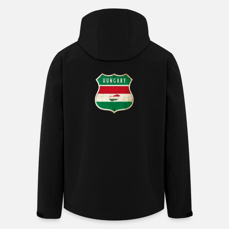 Ungarn Wappen Flaggen Design - Recycelte Männer Softshell-Jacke von Stanley/Stella - Schwarz