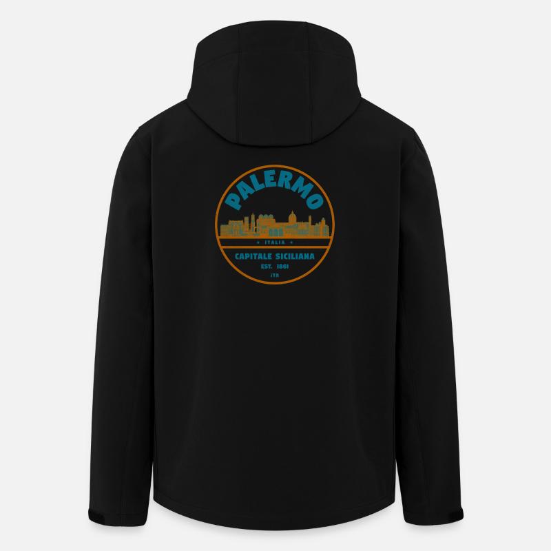 Palermo Capitale Siciliana Skyline - Recycelte Männer Softshell-Jacke von Stanley/Stella - Schwarz