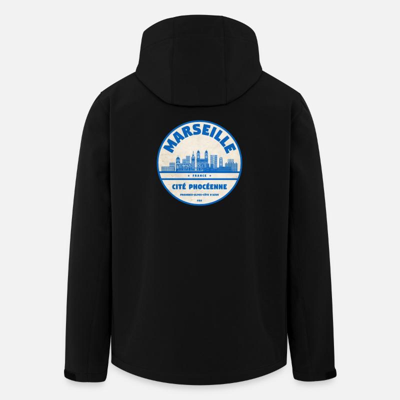 Marseille Cité Phocéenne Emblem - Recycelte Männer Softshell-Jacke von Stanley/Stella - Schwarz