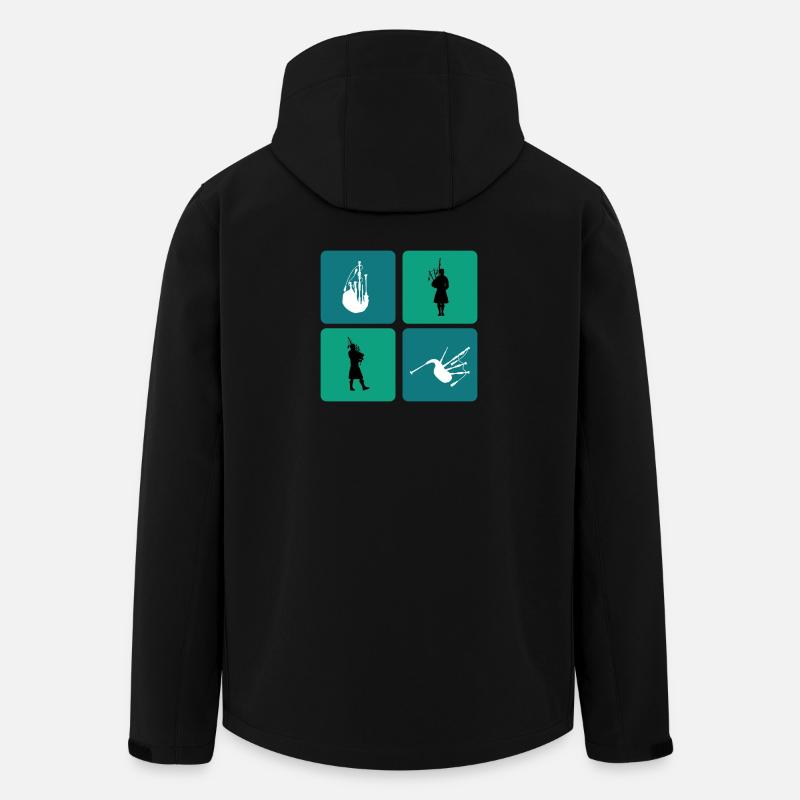 Dudelsack Design - Recycelte Männer Softshell-Jacke von Stanley/Stella - Schwarz