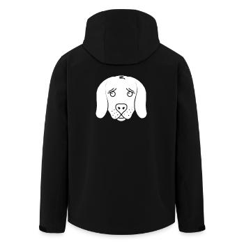 Hund (white) - Recycelte Männer Softshell-Jacke von Stanley/Stella - Schwarz - Hinten - AI Model Male 185 light (185cm)