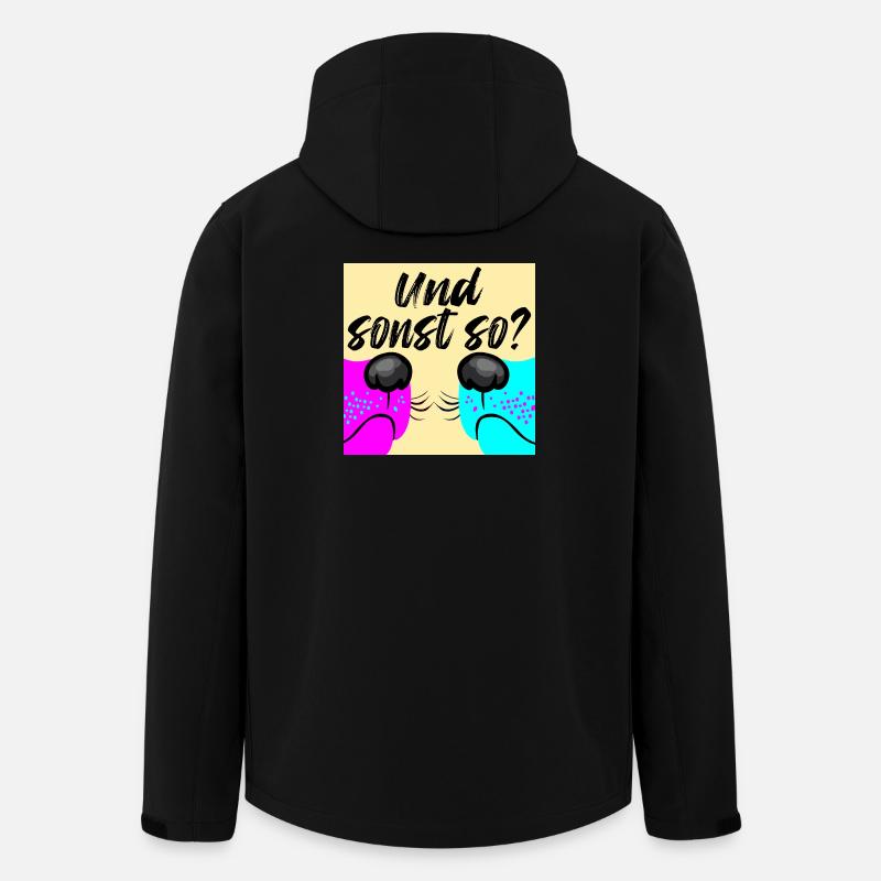 Hunde Gassi Gespräche - Hundewelpen lustig - Recycelte Männer Softshell-Jacke von Stanley/Stella - Schwarz