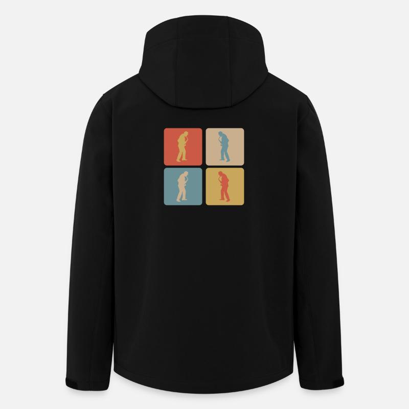 Saxophone Design - Recycelte Männer Softshell-Jacke von Stanley/Stella - Schwarz