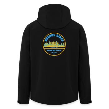 Buenos Aires Skyline Reina del Plata - Recycelte Männer Softshell-Jacke von Stanley/Stella - Schwarz - Hinten - AI Model Male 185 light (185cm)
