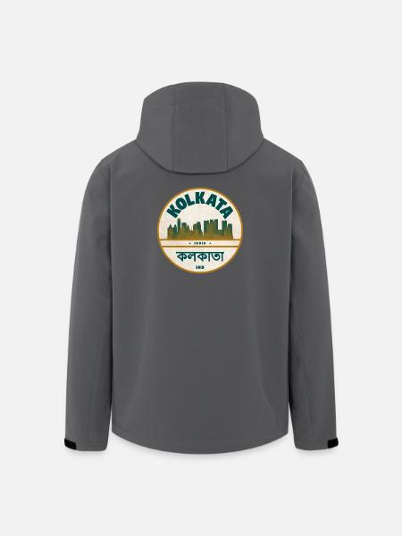 Kolkata Skyline Abzeichen - Recycelte Männer Softshell-Jacke von Stanley/Stella - Schwarz