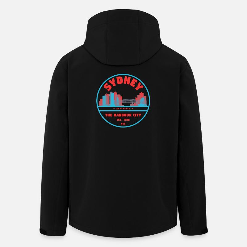Sydney Hafenstadt Skyline Badge - Recycelte Männer Softshell-Jacke von Stanley/Stella - Schwarz
