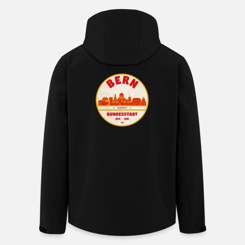 Bern Retro Stempel Bundesstadt - Recycelte Männer Softshell-Jacke von Stanley/Stella - Schwarz