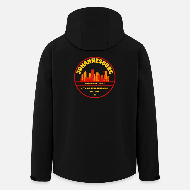 Johannesburg Skyline Emblem - Recycelte Männer Softshell-Jacke von Stanley/Stella - Schwarz