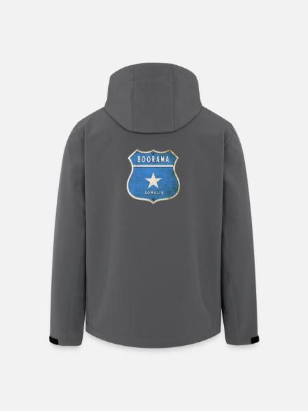 Boorama Somalia coat of arms flag design - Men’s Recycled Softshell Jacket by Stanley/Stella - black