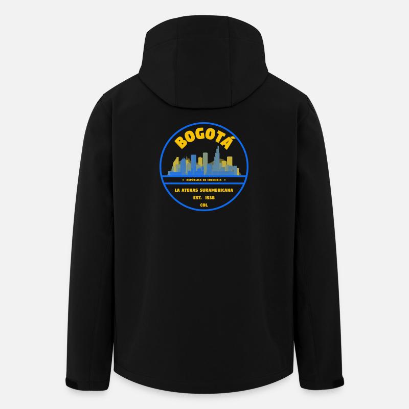 Emblème de la Skyline de Bogotá - Veste softshell homme en polyester recyclé Stanley/Stella - noir