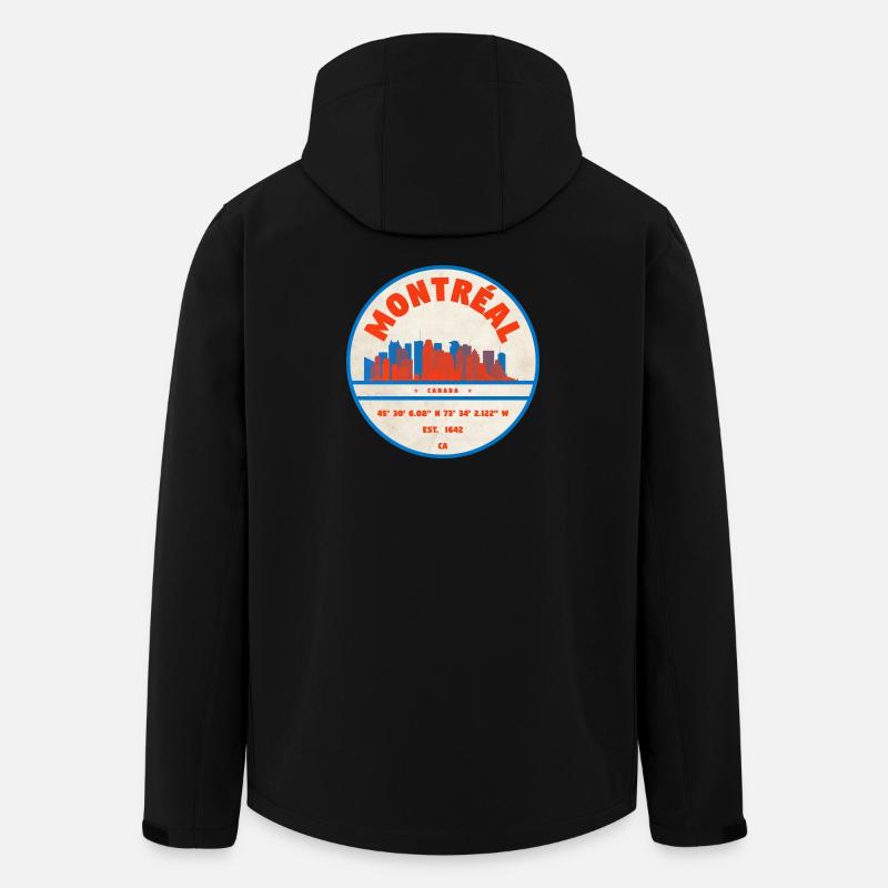 Montréal Kanada Skyline Emblem Design - Recycelte Männer Softshell-Jacke von Stanley/Stella - Schwarz