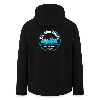 Tel Aviv Jaffa Big Orange Skyline - Men’s Recycled Softshell Jacket by Stanley/Stella - black - Back - AI Model Male 185 light (185cm)