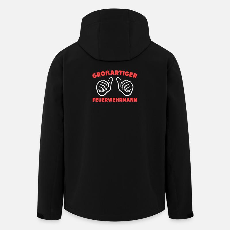 Feuerwehrmann Statement Berufsfeuerwehr Feuerwehr - Recycelte Männer Softshell-Jacke von Stanley/Stella - Schwarz
