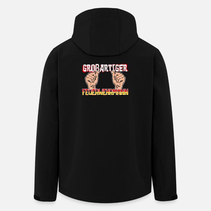 Feuerwehrmann Lebensretter Feuerwehr Statement - Recycelte Männer Softshell-Jacke von Stanley/Stella - Schwarz